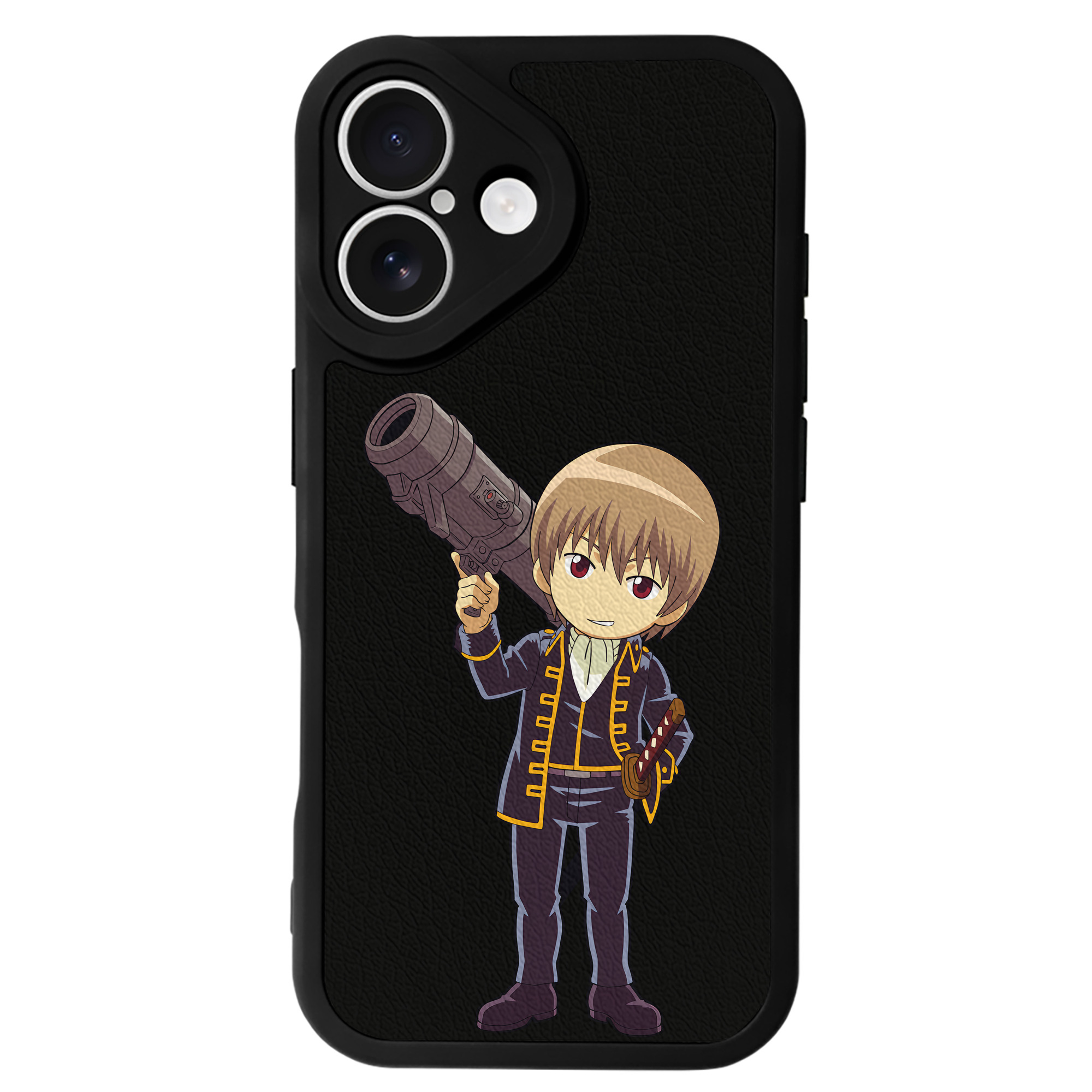 （画像用） ぎんたま 坂田銀時（さかたぎんとき） 神楽 志村新八（しむら しんぱち） GINTAMA Sakata Gintoki Kagura Shimura Shinpachi 【iPhone 16シリーズ対応】シリコンスマホケース（レザー調） 材質：シリコン